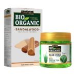 INDUS VALLEY Aloe vera Gel and Sandalwood Face Pack Powder (175ml +200g) - Fast Shipping to USA & Canada - Image 2
