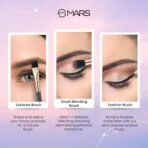 MARS Eye Enchanted Dual-Ended Brush Set of 3 | Perfect For Eye Makeup | Eyebrow Brush with Spoolie | Small Blending & Flat Brush | Eyeliner & Flat Crease Brush | Soft Bristles | Compact & Travel Friendly - Fast Shipping to USA & Canada - Image 5