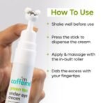 mCaffeine Green Tea Under Eye Cream to Reduce Fine Lines, Wrinkles & Dark Circles | 3% Caffeine, 1.5% Vit C & Peptides to Reduce Puffiness & Refresh Skin | Cooling Gel & Roller for Men & Women-15 ml - Fast Shipping to USA & Canada - Image 7