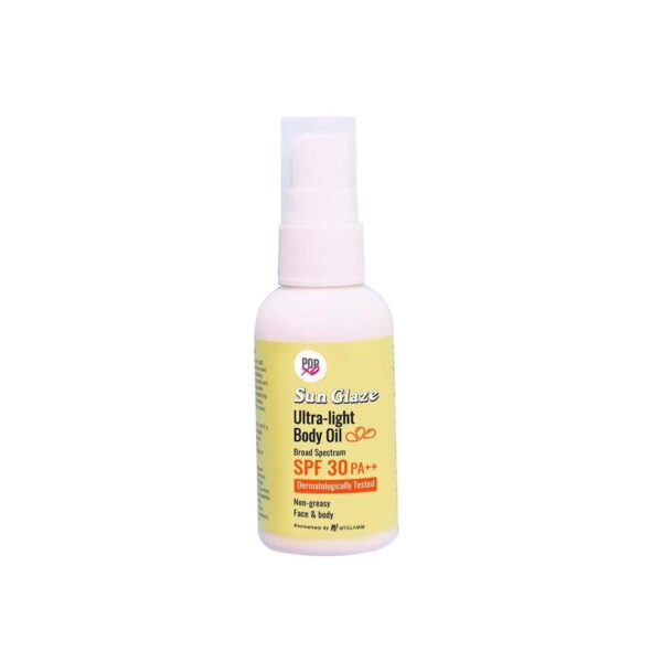 MyGlamm POPxo sun Glaze ultra-light body oil SPF 50-50gm - Fast Shipping to USA & Canada
