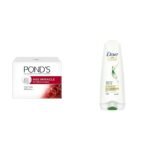 POND'S Age Miracle Wrinkle Corrector SPF 18 PA++ Day Cream 50 g And Dove Hair Fall Rescue Conditioner, 180ml - Fast Shipping to USA & Canada