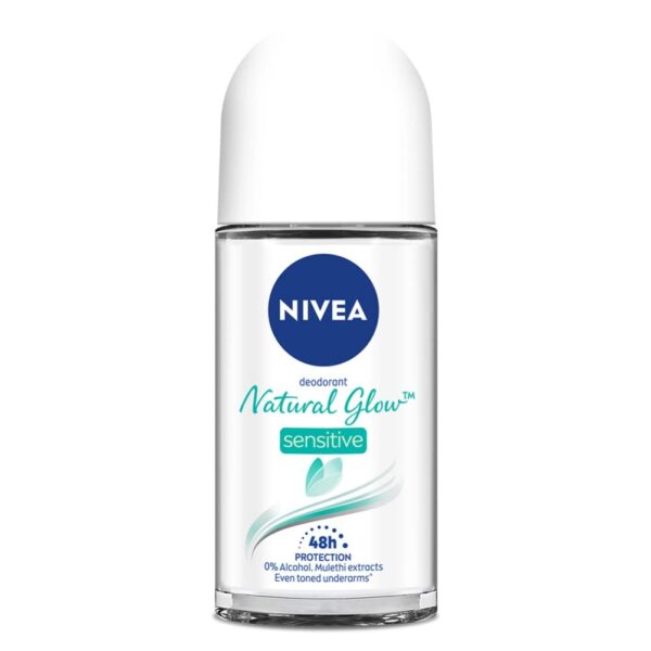Nivea Women Deodorant Roll On, Whitening Sensitive, for 48h Protection, 50ml - Fast Shipping to USA & Canada