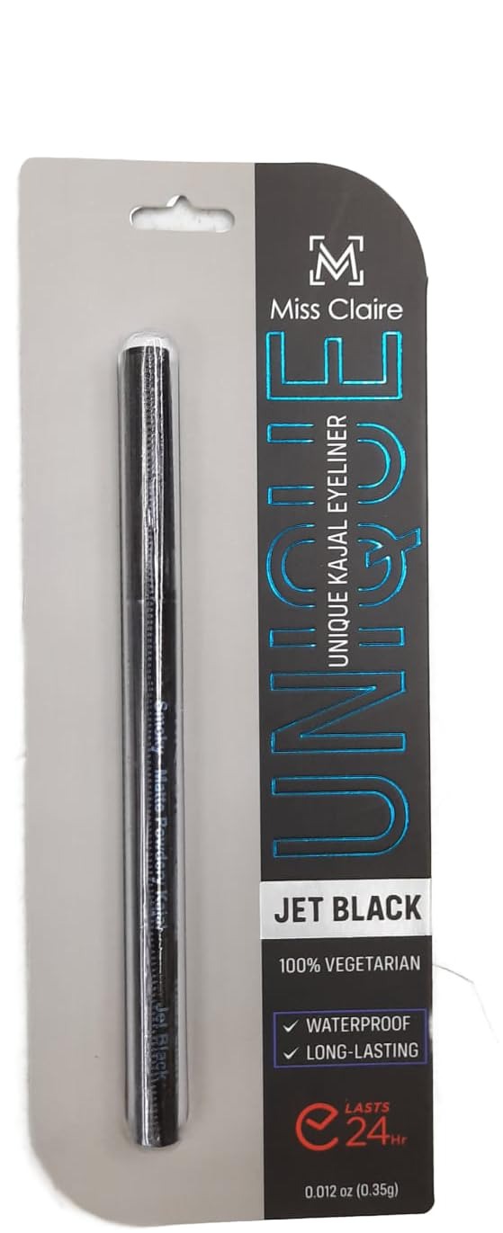 Miss Claire Unique Kajal Eyeliner Smocky-Matte Powdery Kajal Jet Black - Fast Shipping to USA & Canada