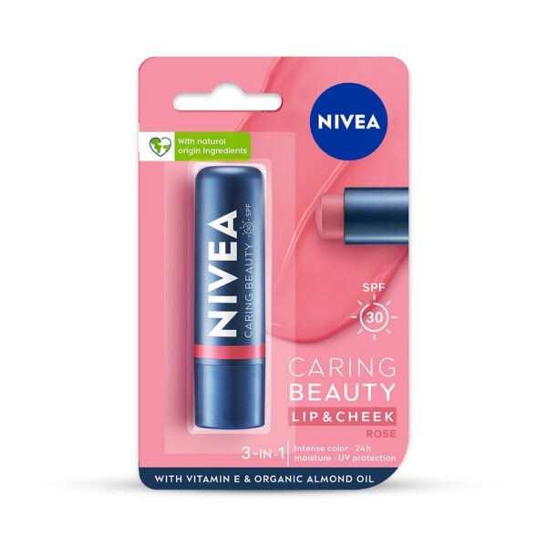 NIVEA Lip Caring Beauty Rose Lip Balm | Lip & Cheek Tint with SPF 30 - Fast Shipping to USA & Canada