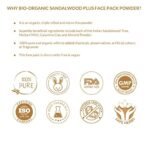 Indus Valley Bio Organic Sandalwood Face Pack Powder | Lightens Suntan, Dark Spots & Pigmentation | Prevents Acne Breakouts | Enriched with Chandan Powder for Glowing Skin & Tan Removal - 200g - Fast Shipping to USA & Canada - Image 7