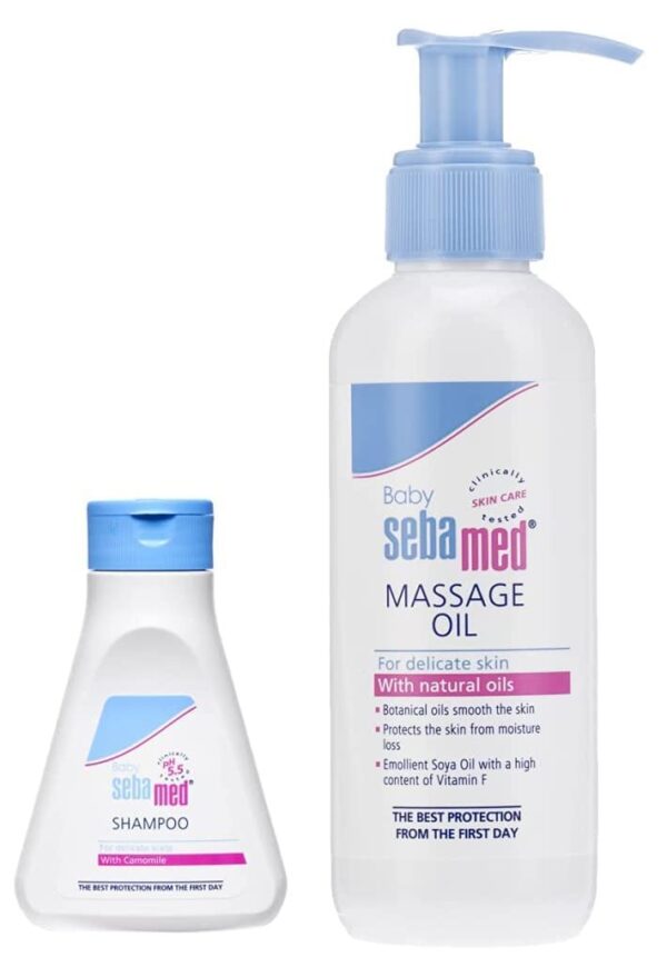 Sebamed Baby (Children) Shampoo 150ml & Baby Massage Oil, 150ml Combo - Fast Shipping to USA & Canada