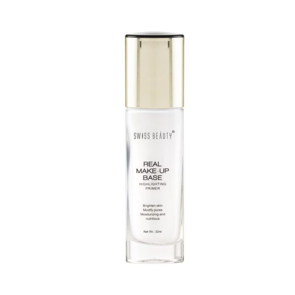 Swiss Beauty Real Makeup Base Highlighting Primer| Skin-Hydrating Poreless Primer With Natural Glow Finish For Face Makeup |Shade - Natural Tint, 32Ml - Fast Shipping to USA & Canada