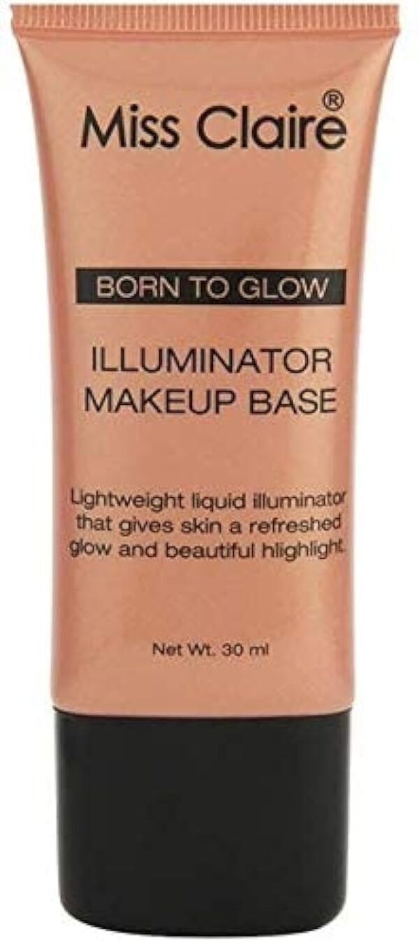 Miss Claire Illuminator Makeup Base 02 Gleam, Pink, 30 ml - Fast Shipping to USA & Canada