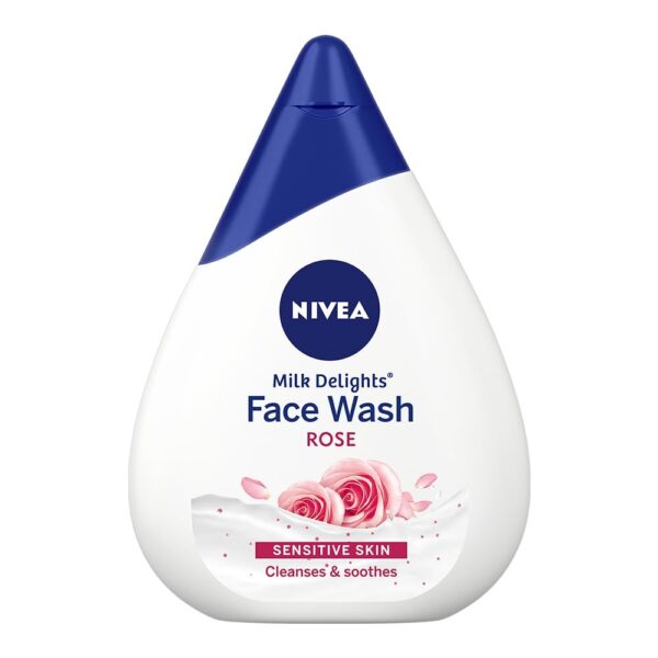 NIVEA Milk Delights Face Wash Caring Rosewater For Sensitive Skin 100ml, 100 ml - Fast Shipping to USA & Canada
