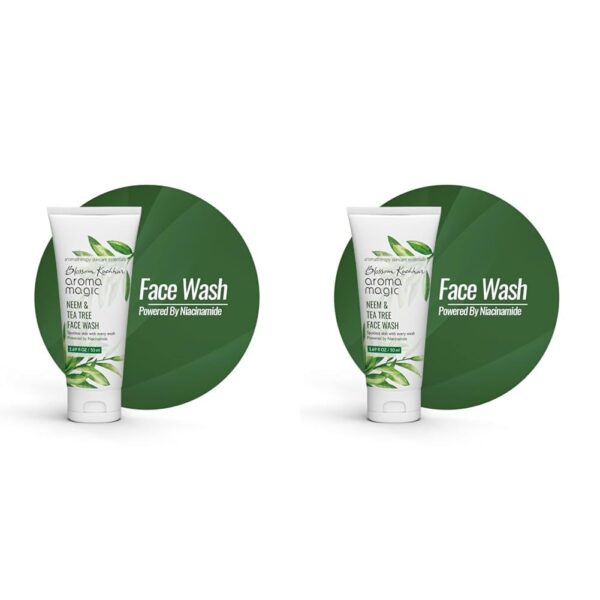 Aroma Magic Neem & Tea Tree Face Wash- 50 ml (Pwrd by Niacinamide) (Pack of 2) - Fast Shipping to USA & Canada