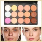 HUDA GIRL Beauty Professional 15 Color 2in1 Highlighter & Contour Concealer Cream Camouflage Palette Makeup # 1 ? Perfect For Both Professional And Personal Use - Fast Shipping to USA & Canada - Image 4