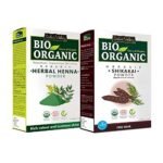 INDUS VALLEY Shikakai Powder | Acacia concinna With Herbal Henna Powder- 100% Organic, Natural and Pure For Hair and Skin Care (100g + 100g=200g) - Fast Shipping to USA & Canada