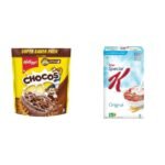 Kellogg's Combo, Kellogg's Chocos, High in Protein, B Vitamins, Calcium And Iron, 1.2kg Pack and Kellogg's Special K Original, Breakfast Cereals, 900g - Fast Shipping to USA & Canada