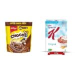 Kellogg's Combo, Kellogg's Chocos, High in Protein, B Vitamins, Calcium And Iron, 1.2kg Pack and Kellogg's Special K Original, Breakfast Cereals, 435g - Fast Shipping to USA & Canada