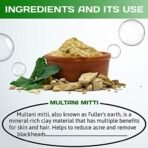 INDUS VALLEY Bio Organic Multani Mitti Powder for Face and Hair - (Jumbo Pack 1Kg) - Fast Shipping to USA & Canada - Image 3