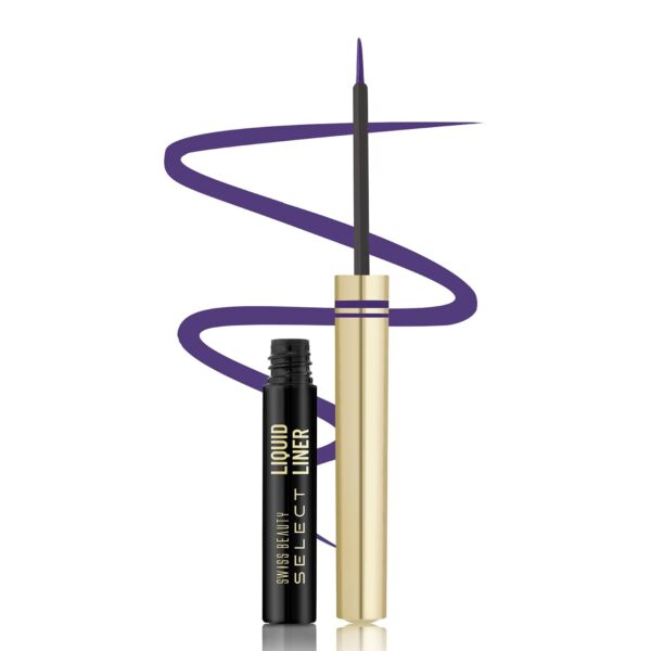 Swiss Beauty Select Here To Stay Liquid Waterproof Eyeliner | With Precise & Pointed Tip | Smudge-Proof, Transfer- Proof | Shade- Infinite Purple| 3ml | - Fast Shipping to USA & Canada