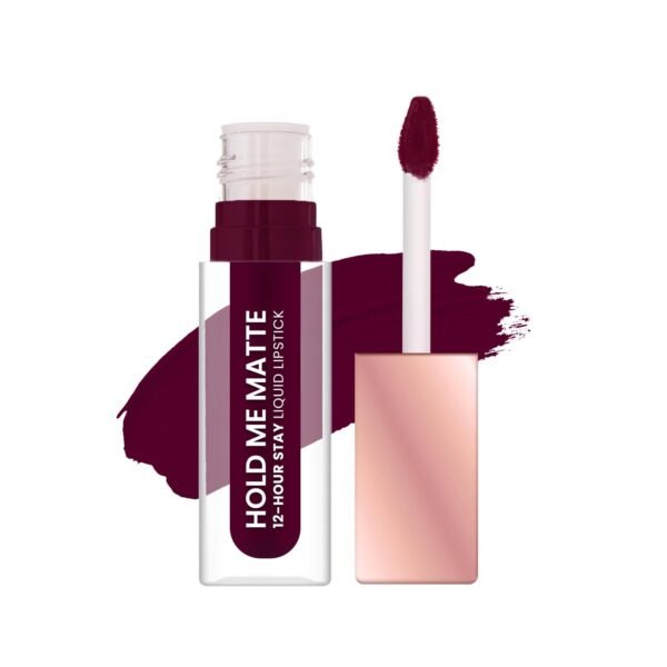 Swiss Beauty Hold Me Matte Liquid Lipstick | 12 Hours Stay | Non-Transfer Lipstick | Waterproof Lipstick with Intense Hydration| Shade - Wine Me, 4.5ml - Fast Shipping to USA & Canada