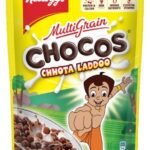 Kellogg's Chocos Chhota Laddoo with Chhota Bheem Cut Out mask, with Whole Grain, Source of Fibre, High in Calcium & Protein, with 10 Essential Vitamins & Minerals, Breakfast Cereals, 375g Pack - Fast Shipping to USA & Canada