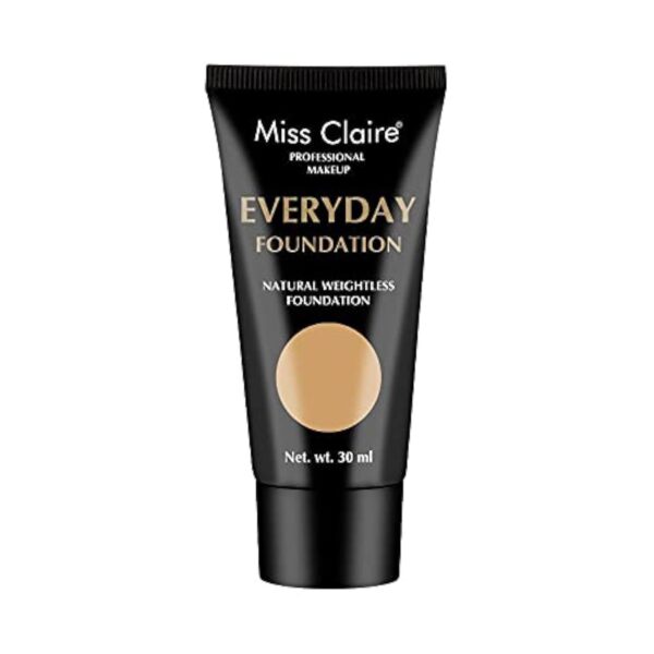 Miss Claire Professional Makeup Everyday Foundation For Acne Prone Skin Type Natural Weightless Full Coverage Foundation 30Ml Cream (Be-05 Beige) - Fast Shipping to USA & Canada