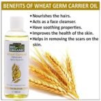 INDUS VALLEY BIO ORGANIC Cold Pressed Wheat germs Carrier Oil - 100% Pure and Natural- Suitable for All Skin Types Pure Oil, Use for Hair Care, Skin Care (100ml) - Fast Shipping to USA & Canada - Image 7