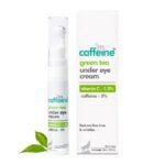mCaffeine Green Tea Under Eye Cream to Reduce Fine Lines, Wrinkles & Dark Circles | 3% Caffeine, 1.5% Vit C & Peptides to Reduce Puffiness & Refresh Skin | Cooling Gel & Roller for Men & Women-15 ml - Fast Shipping to USA & Canada