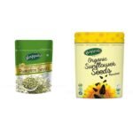 Happilo Premium Pumpkin Seeds - Roasted, Lightly Salted Pouch, 200 g & Premium Roasted & Salted Sunflower Seeds (No Shells) 250g - Fast Shipping to USA & Canada