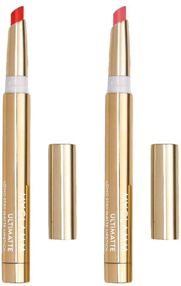 MyGlamm Ultimatte Long Stay Matte Lipstick - Promiscuous (Pink) & MyGlamm Ultimatte Long Stay Matte Lipstick - Showgirl (Pink) - Fast Shipping to USA & Canada