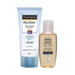 Neutrogena Sunscreen and Facewash Value combo ? Neutrogena Ultra Sheer 80ml and Neutrogena Deep Clean Facial Cleanser 50 ml FREE - Fast Shipping to USA & Canada