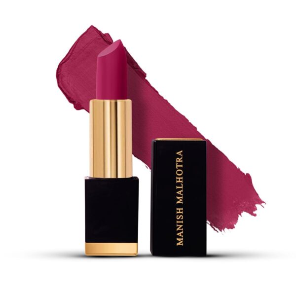 MyGlamm Manish Malhotra Hi-Shine Lipstick - English Rose - 4gm | Pink Purple Shade | Lightweight, Long-wear Lipsticks | UVB Protection, High Coverage, Cruelty Free | Exclusively by MyGlamm - Fast Shipping to USA & Canada