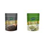 Happilo Premium Authentic Chia Seeds 250g, Diet Food for Weight Management, Rich in Fiber and Omega 3, Healthy Breakfast Snack & Happilo??Premium Roasted Lightly Salted Pumpkin Seeds, 200g - Fast Shipping to USA & Canada