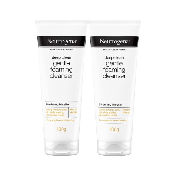 Neutrogena Deep Clean Foaming Cleanser, 100g (Pack of 2) - Fast Shipping to USA & Canada