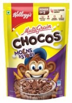 Kellogg's Chocos Moons & Stars with Free Mask for Kids | Whole Grain | Source of Fibre | High in Calcium & Protein | with 10 Essential Vitamins & Minerals, Breakfast Cereals | 375g Pack - Fast Shipping to USA & Canada
