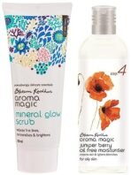 Aroma Magic Mineral Glow Scrub, 100ml & Juniper Berry Oil Free Moisturiser, 100ml Combo - Fast Shipping to USA & Canada - Image 2
