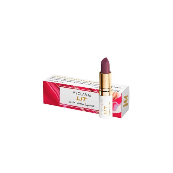 MyGlamm LIT Satin Matte Lipstick-Pretty Little Liars (Pink)-4.5 gm | 3D Satin Matte Finish | Long Lasting Lipstick | Cruelty-Free Lipstick - Fast Shipping to USA & Canada