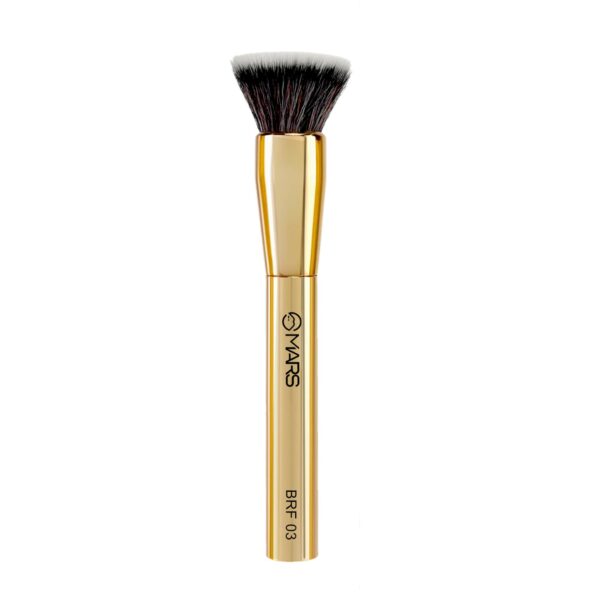 MARS Artist's Arsenal Professional Foundation Flat make up Brush | Feather Soft Touch | Precise Synthetic Bristle | Luxe Packaging flat straight makeup brush (Golden) - Fast Shipping to USA & Canada