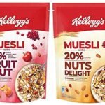 Kellogg's Combo, Kellogg's Muesli with 21% Fruit and Nut Pouch, 750 g and Kellogg's Muesli with 20% Nuts Delight Pouch, 750 g - Fast Shipping to USA & Canada