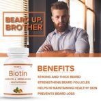 mars by GHC Beard Biotin- 100% Vegan, 60 Tablets (Pack of 1) | Promotes Stronger & Thicker Beard Growth, Powered With Vitamin A, Vitamin E, Vitamin B7, Keratin & Amino Acids - Fast Shipping to USA & Canada - Image 5