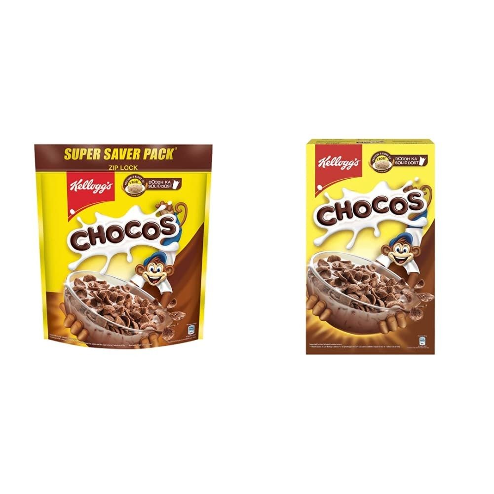 51pcKnMXJ3L-1.jpg Kellogg's Combo, Kellogg's Chocos, High in Protein, B Vitamins, Calcium And Iron, 1.2kg Pack and Kellogg's Chocos, High in Protein, B Vitamins, Calcium and Iron, 700g - Fast Shipping to USA & Canada - Image 1