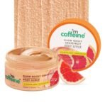 mCaffeine Glow Boost Grapefruit Body Scrub | Tan Removal | AHA- Lactic & Glycolic Acid, Niacinamide | Vitamin C Rich Grapefruit for Glowing, Soft & Smooth Skin | Remove Dry, Dead Skin | Fruity Grapferuit Aroma - 175g - Fast Shipping to USA & Canada - Image 2
