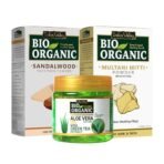 Indus Valley Bio Organic Non-Toxic Aloe Vera Gel + Sandalwood Face Pack + Multani Mitti Powder | Healing Clay | Bentonite Clay (175Ml +200G+200G) - Fast Shipping to USA & Canada - Image 2