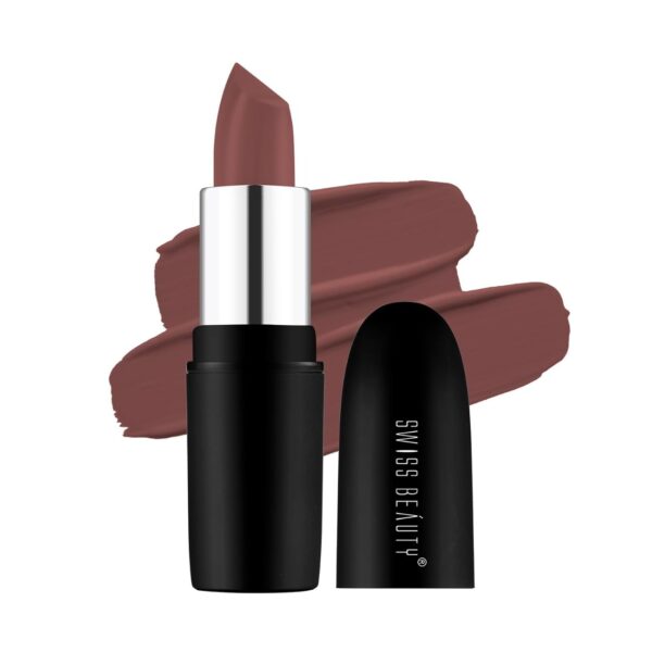Swiss Beauty Pure Matte Creamy Lipstick | Non-drying, Highly pigmented Lipstick | Shade- Hazelnut, 3.8gm| - Fast Shipping to USA & Canada