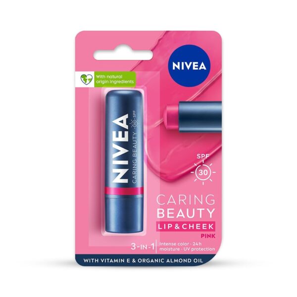 NIVEA Lip Caring Beauty Pink Lip Balm | Lip & Cheek Tint with SPF 30 - Fast Shipping to USA & Canada