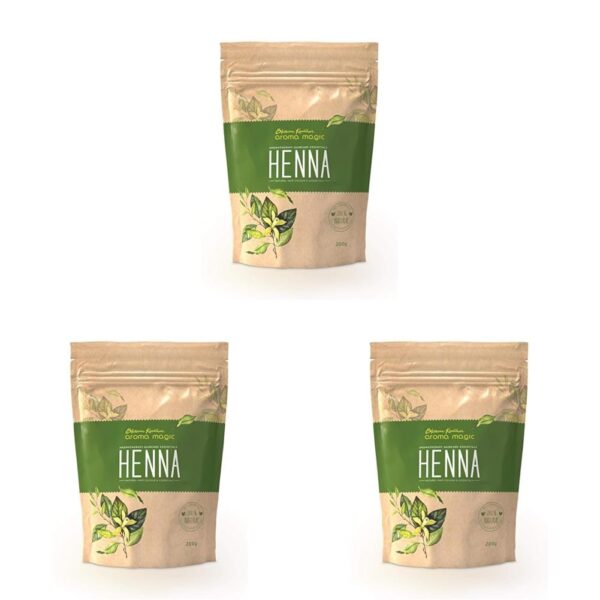 Aroma Magic Henna, natural hair color & Essential- 200 gm (Pack of 3) - Fast Shipping to USA & Canada