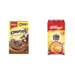 Kellogg's Combo, Kellogg's Chocos, High in Protein, B Vitamins, Calcium and Iron, 700g and Kellogg's Corn Flakes Original, 475g - Fast Shipping to USA & Canada