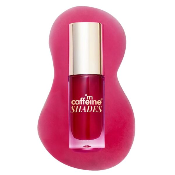 mCaffeine Shades Hydra Gloss Tinted Lip & Cheek Oil | Intense Hydration,Non-sticky & Plumps Lips | Infused with Squalane & Rich Oil Blend | Juicy, Glazed Lips with Natural Tint | Lipstick for Women | 5 ml - Cherry Glaze - Fast Shipping to USA & Canada