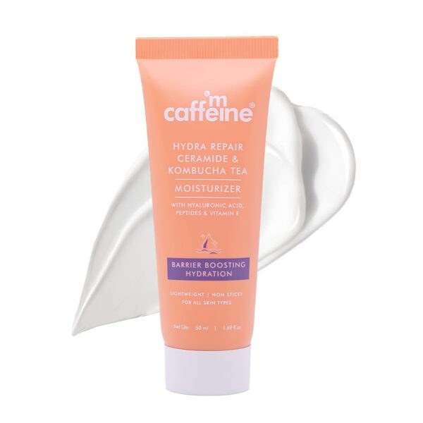 mCaffeine Hydra Repair Ceramide & Kombucha Tea Moisturizer | Repairs & Strengthens Skin Barrier | 72Hrs Moisturization | Lightweight & Non-Sticky Moisturizer For All Skin Types | For Men & Women- 50ml - Fast Shipping to USA & Canada