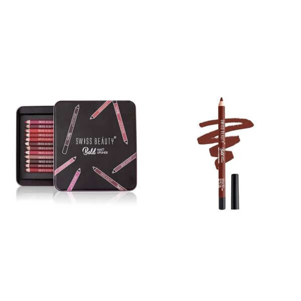 SWISS BEAUTY Bold Matt Lip Liner | Set of 12 | Long-lasting |Matte Finish | Non-drying, 15gm & Bold Matt Lip Liner | Set of 12 | Long-lasting |Matte Finish | Non-drying, 15gm - Fast Shipping to USA & Canada
