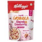 Kellogg's Crunchy Granola Almonds & Cranberries 460g | 24% Fruit & Nut, Baked Multigrain | Whole-grain Oats, Wheat, Corn, Rice and Barley, Source of Fibre | Breakfast Cereal - Fast Shipping to USA & Canada - Image 2