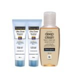Neutrogena Travel Combo Ultra Sheer SPF 50 30Ml For Sensitive Skin (Pack Of 2) And Deep Clean Facial Cleanser Free, 2 Count - Fast Shipping to USA & Canada