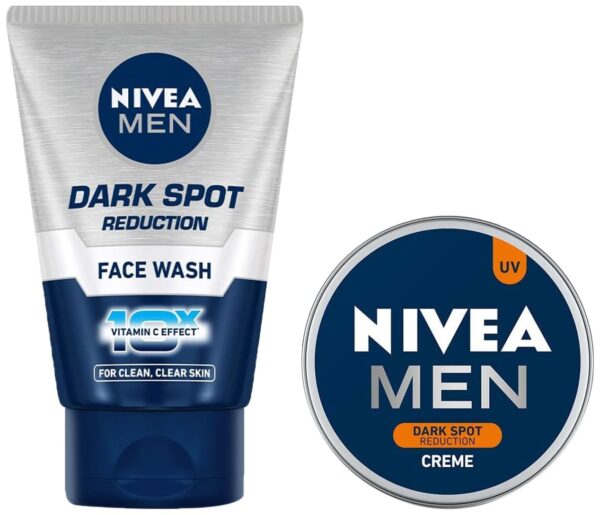 NIVEA Men Creme, Dark Spot Reduction Cream, 30ml And NIVEA Men Face Wash, Dark Spot Reduction, 100g - Fast Shipping to USA & Canada